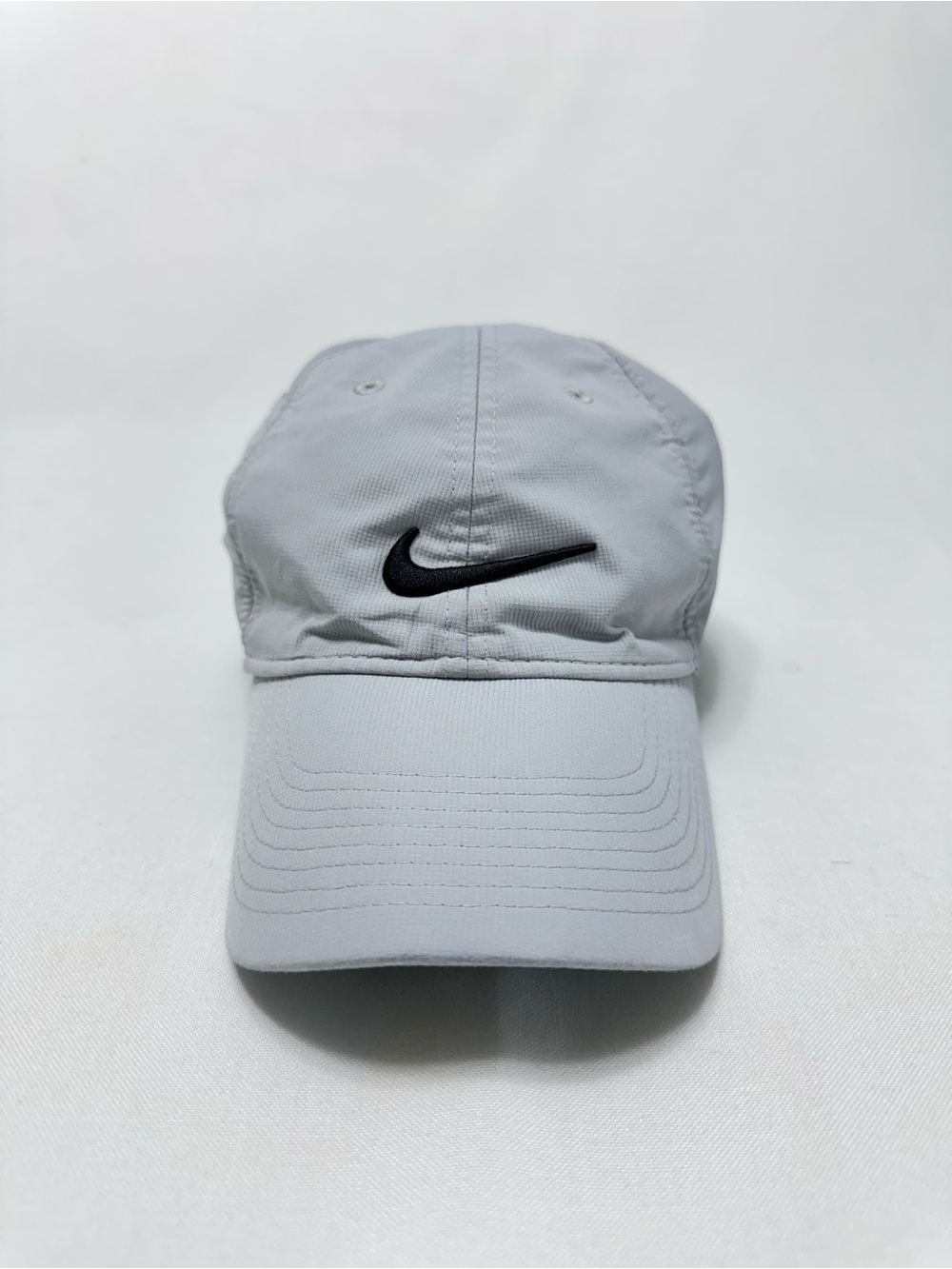 Nike Light Gray Cap with Black Swoosh